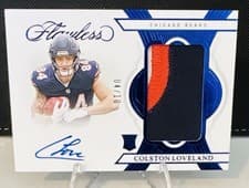 2025 Panini Flawless Rookie Patch Autographs Colston Loveland #10 card
