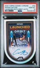 2025 Topps Cosmic Chrome Launched Into Orbit Autographs Shohei Ohtani #LIOA-SO card