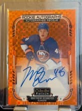2025-26 O-Pee-Chee Platinum Rookie Autographs Matthew Schaefer #R-MS card