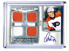 2024-25 Upper Deck The Cup Foundations Quad Jersey Jett Luchanko #F-JL card