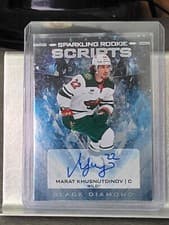 Marat Khusnutdinov 2024-25 Upper Deck Black Diamond Sparkling Rookie Scripts card