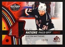 2025-26 SP Game Used 2025 4 Nations Face-Off Fabrics Auston Matthews #4N-AM card