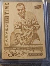 2024-25 Upper Deck Engrained Icons Carved in Time Henri Richard #CT-HR card