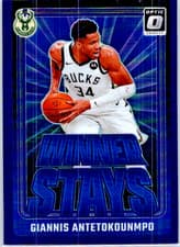 Giannis Antetokounmpo 2024 Panini Donruss Optic Winner Stays card