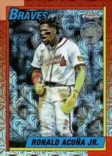 2025 Topps Update 1990 Topps Chrome Baseball Ronald Acuña Jr. #U90C-11 card