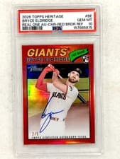 2026 Topps Heritage Chrome Autographs Bryce Eldridge #ROAC-BE card