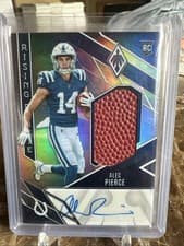 Alec Pierce 2022 Panini Phoenix Rising Rookie Material Signature card