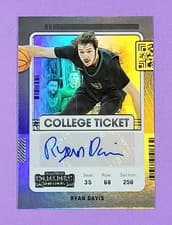 Ryan Davis 2022 Panini Chronicles Draft Picks Contenders College Ticket Autograph card