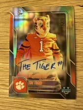 2025 Bowman University Chrome Mascots Autographs The Tiger #BCM-CLE card