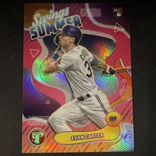 Evan Carter 2024 Topps Pristine Swings Of Summer card