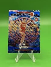 2024-25 Panini Prizm Fireworks Zaccharie Risacher #6 card