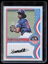 Kingston Monette 2025 Panini Stars & Stripes 13U/14U National Team Signatures card