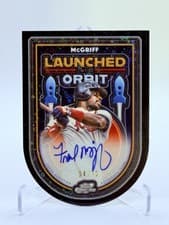 2025 Topps Cosmic Chrome Launched Into Orbit Autographs Fred McGriff #LIOA-FM card