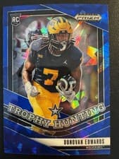 2025 Panini Prizm Draft Picks Trophy Hunting Donovan Edwards #9 card