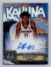 Karter Knox 2024-25 Bowman University Chrome The Big Kahuna Autographs card