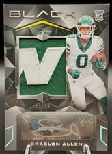 2024 Panini Black Rookie Patch Autographs Braelon Allen #232 card