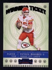 2020 Panini Contenders Winning Ticket Patrick Mahomes #WT1 card