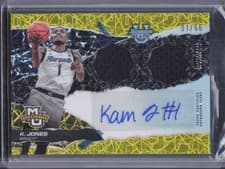 2024-25 Bowman's Best University Prospect Dual Relic Autographs Kam Jones #PDRA-KJ card
