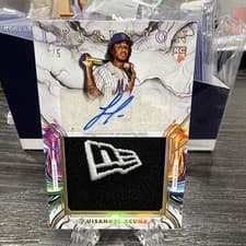 2025 Topps Inception Inception Autograph Jumbo Relic Hat Luisangel Acuña #IAJH-LA card