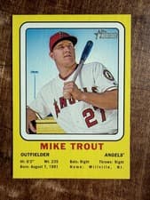 2018 Topps Heritage 1969 Collector Cards Mike Trout #MT