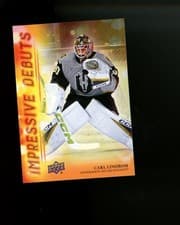 2025-26 Upper Deck AHL Impressive Debuts Carl Lindbom #ID-3 card