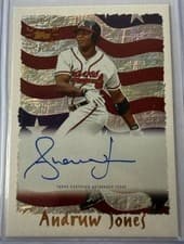 2025 Topps Archives 1995 Topps Cyberstats Autographs Andruw Jones #95CA-AJ card