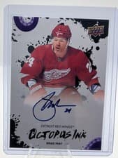 2025-26 Upper Deck Detroit Red Wings Centennial Octopus Ink Brad May #OI-BM card