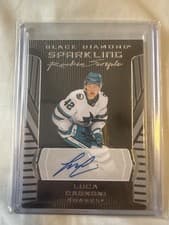 2025-26 Upper Deck Black Diamond Sparkling Rookie Scripts Luca Cagnoni #SRS-LC card