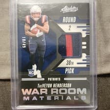 2025 Panini Absolute War Room Materials TreVeyon Henderson #WRM-THN card
