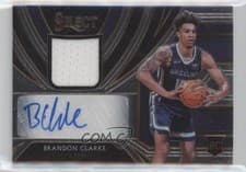 Brandon Clarke 2019 Panini Select Rookie Jersey Autographs card