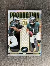 2025 Donruss Production Line Jalen Hurts / Saquon Barkley #16 card