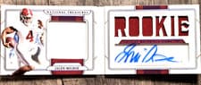 2025 Panini National Treasures Collegiate College Materials Signature Booklet Jalen Milroe #3 card