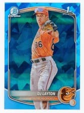 DJ Layton 2025 Bowman Chrome Sapphire Edition Prospects card