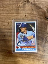 2025 Topps Heritage Real One Autographs Evan Carter #ROA-EC card