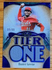 2026 Topps Tier One Tier One Relics Die-Cut Hunter Greene #T1RD-HG card