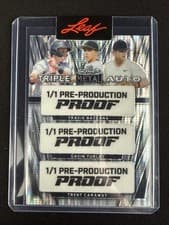 2024 Leaf Metal Triple Autograph Travis Bazzana / Chase Burns / Charlie Condon #TA-1 card