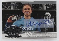 2024-25 Upper Deck Credentials Milestone Pucks William Eklund #MP-WE card