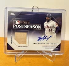 Yordan Alvarez 2024 Topps Postseason Performance Autograph Relic card