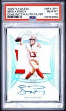 2025 Panini Flawless Patch Autographs Brock Purdy #1 card