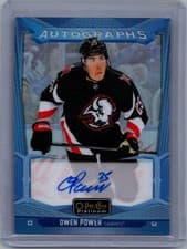 2024-25 O-Pee-Chee Platinum Blue Rainbow Autographs Owen Power #BA-OP card