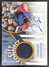 2026 Topps City Connect Swatch Autograph Relics George Springer #CCAR-GS card