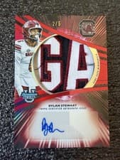 2025 Bowman University Best Prospect Jumbo Relic Autographs Refractor Dylan Stewart #JRA-DS card