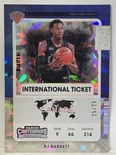 RJ Barrett 2021 Panini Contenders International Ticket card