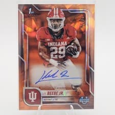 Lee Beebe Jr. 2025 Bowman University Chrome Sapphire Chrome Prospect Autographs card