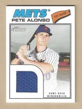 Pete Alonso 2026 Topps Heritage Real One Relics card