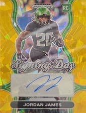 2025 Panini Prizm Draft Picks Signing Day Jordan James #23 card