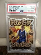 2025-26 Topps Chrome Rock Stars Cooper Flagg #RS-16 card