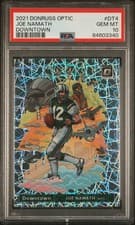 Joe Namath 2021 Panini Donruss Optic Downtown card