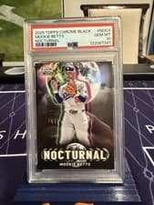 2025 Topps Chrome Black Nocturnal Mookie Betts #NOC-4 card