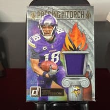 2025 Donruss Passing the Torch Jerseys Justin Jefferson / Tai Felton #PTJ-MIN card
